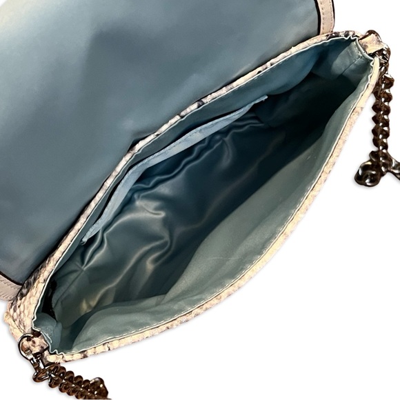 Coach Kristin Python-Embossed Metallic Leather Crossbody Purse / Clutch - Picture 9 of 10